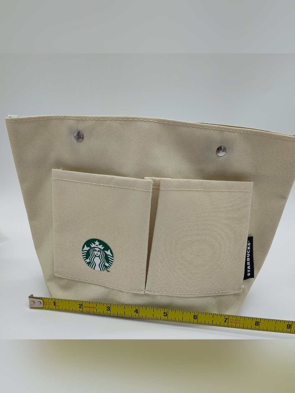 STARBUCKS Japan 2025 Lucky Bag Tote Organizer Pouch Set Canvas Cream NWT - Picture 15 of 16
